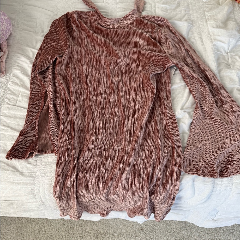 Eloquii Blush Textured Long Sleeve Top